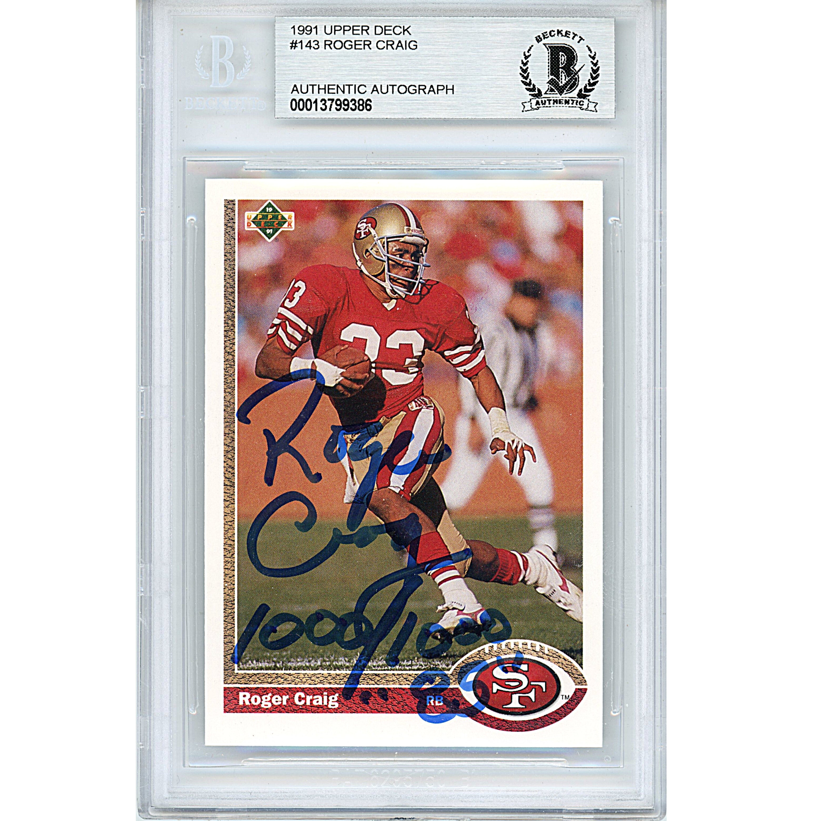 Roger Craig Signed San Francisco 49ers 1991 Upper Deck Football Card I –  CollectibleXchange