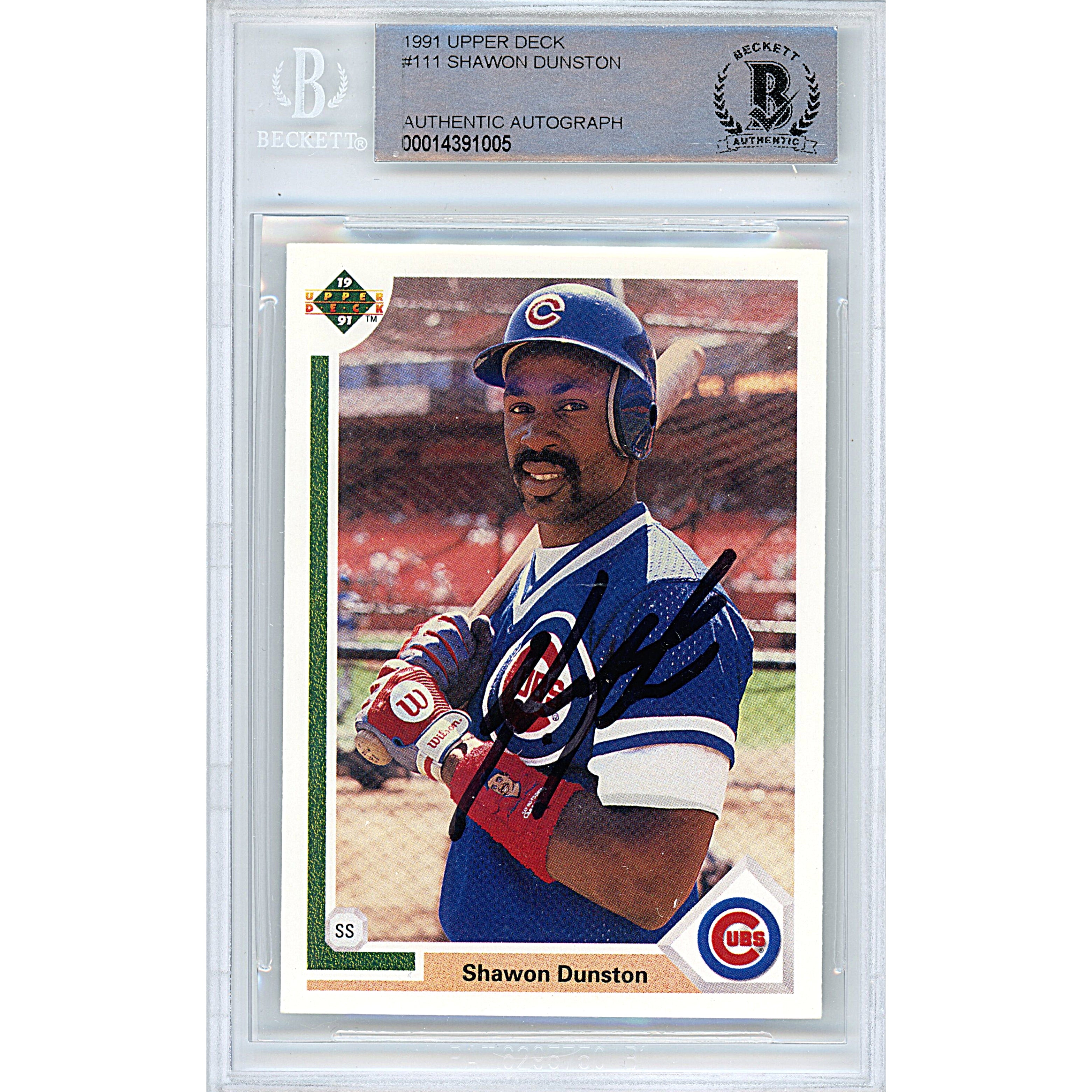 Shawon Dunston Signed 1991 Upper Deck Baseball Card Chicago Cubs Becke –  CollectibleXchange