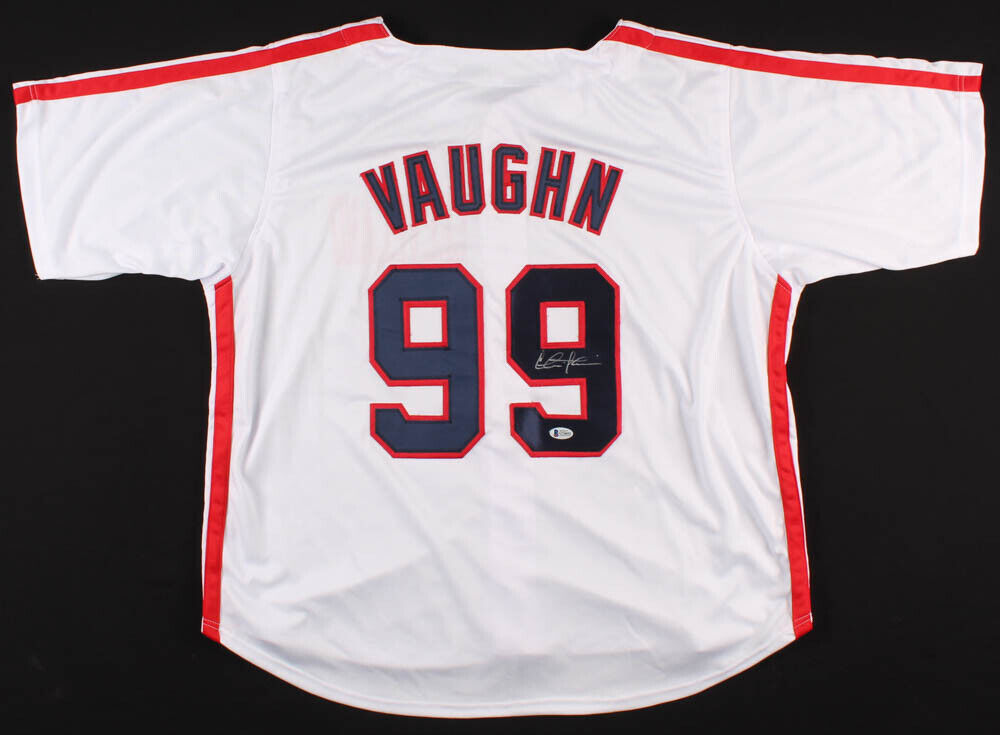 CHARLIE SHEEN SIGNED RICK "WILD THING" VAUGHN MAJOR LEAGUE CLEVELAND JERSEY AUTO Image 1
