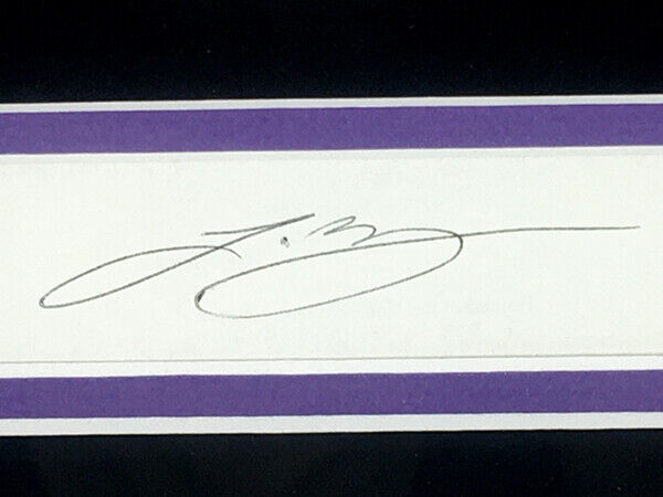 LeBron James Autographed Los Angeles Lakers Cut Signature Framed Upper Deck Image 2
