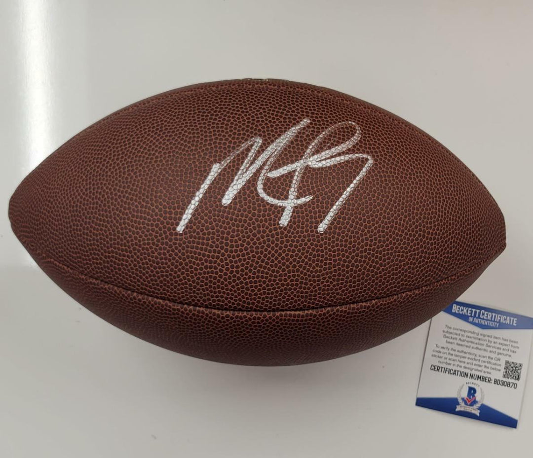 Michael Vick signed Wilson Super Grip NFL Football Falcons Autograph  BAS COA Image 1