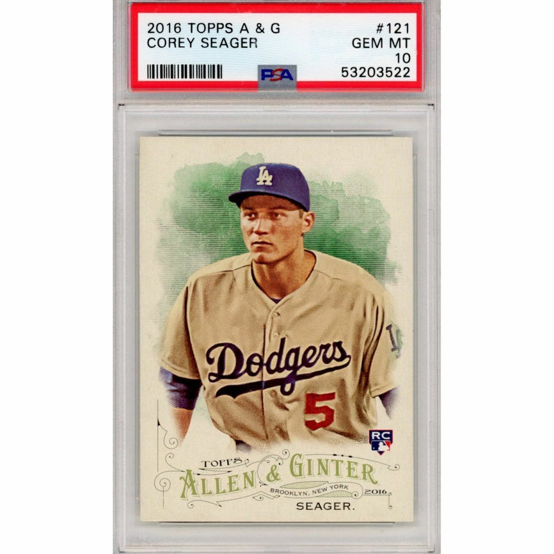 Graded 2016 Topps Allen & Ginter COREY SEAGER #121 Rookie Baseball Card PSA 10 Image 1