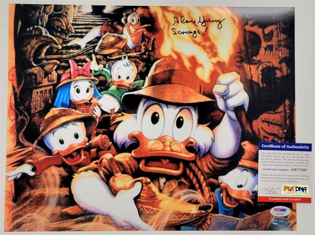 Alan Young voice of Scrooge McDuck signed DuckTales 11x14 photo #5 PSA/DNA COA Image 1