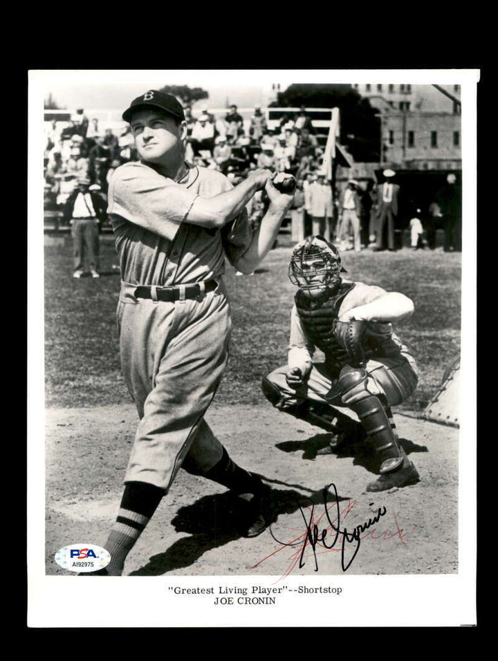 Joe Cronin PSA DNA Coa Signed 8x10 Red Sox Photo Autograph Image 1