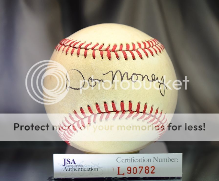 Don Money Jsa Signed Feeney National League Baseball Authentic Autograph Image 1
