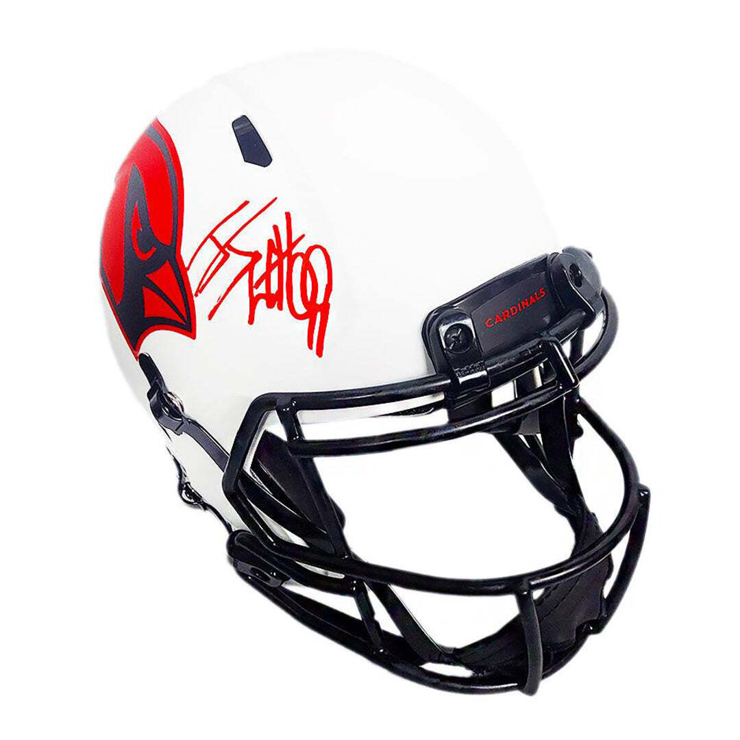 JJ Watt Signed Arizona Cardinals Lunar Speed Full-Size Replica Football Helmet ( Image 3