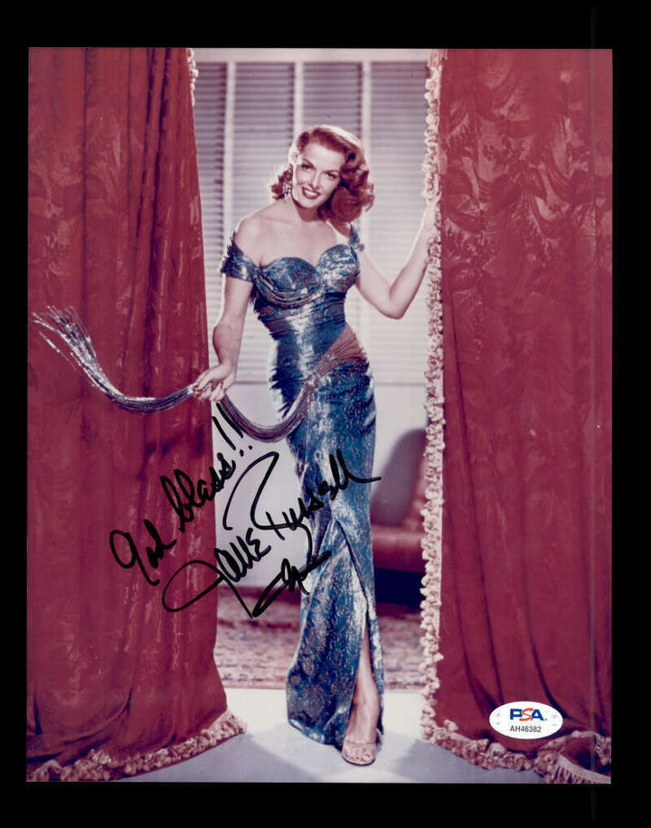 Jane Russell PSA DNA Coa Signed 8x10 Photo Certified Autograph Image 1