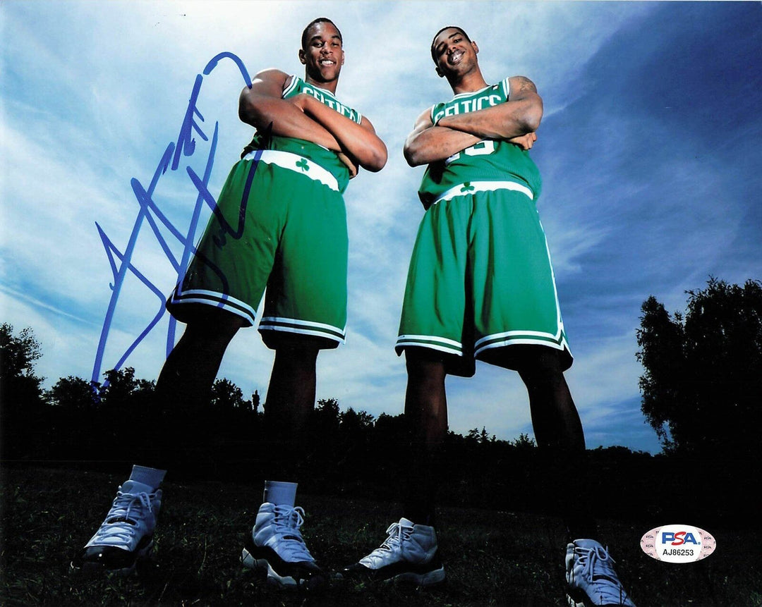 JARED SULLINGER signed 8x10 photo PSA/DNA Boston Celtics Autographed Image 1