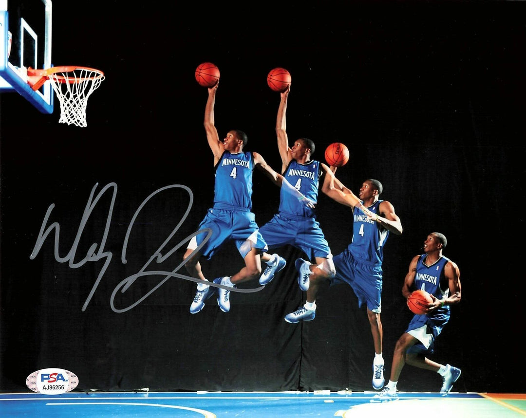 WESLEY JOHNSON signed 8x10 photo PSA/DNA Minnesota Timberwolves Autographed Image 1