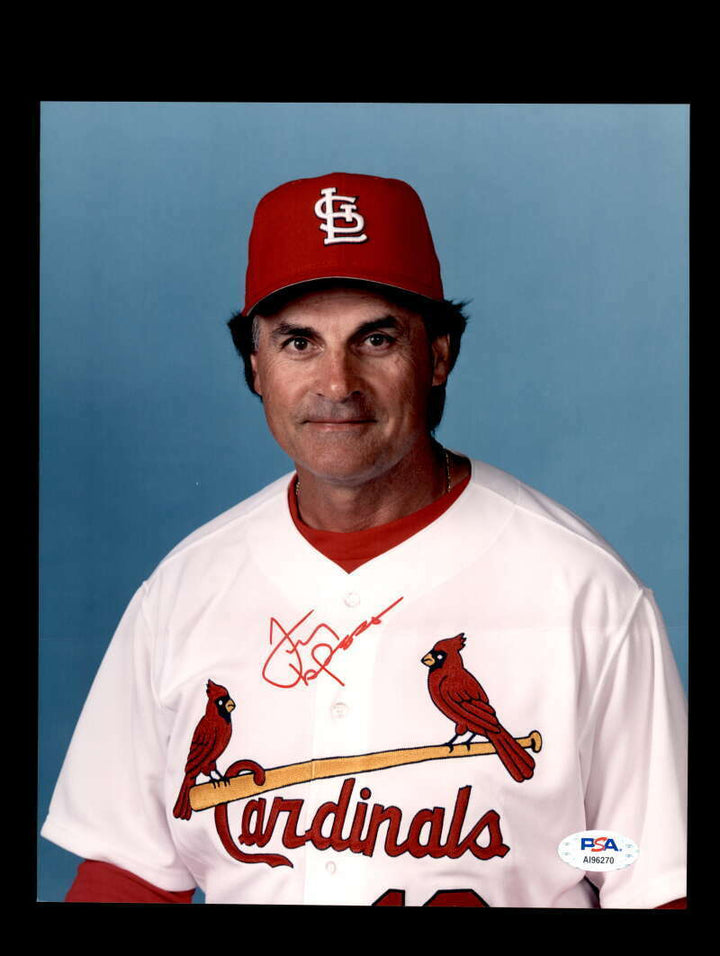 Tony LaRussa PSA DNA Coa Signed 8x10 Cardinals Photo Autograph Image 1