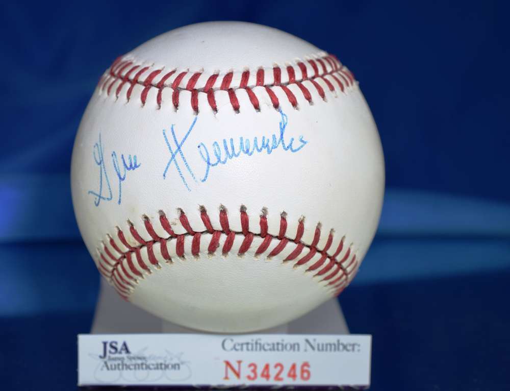 Gene Hermanski Jsa Certed National League Autograph Baseball Authentic Signed Image 1