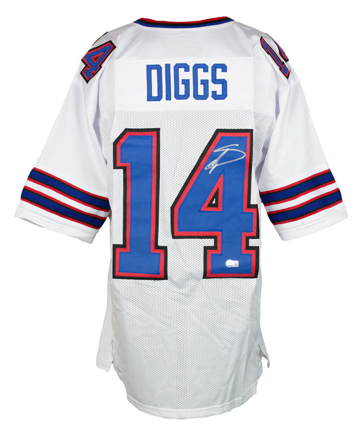 Stefon Diggs Signed White Custom Pro Style Football Jersey BAS ITP Image 1
