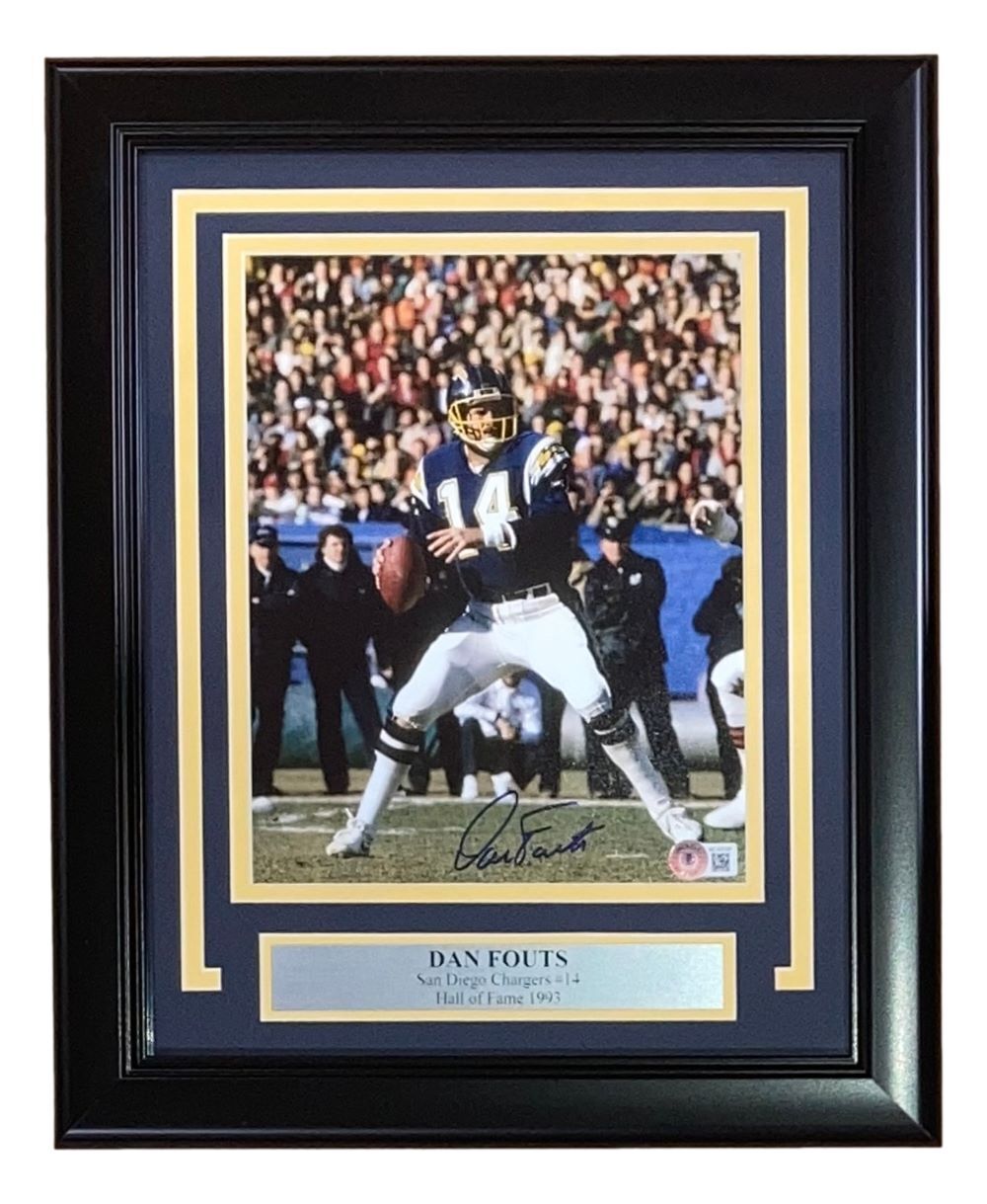 Dan Fouts Signed Framed 8x10 San Diego Chargers Photo BAS Image 1