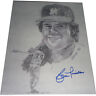 LOU PINIELLA SIGNED AMORE NERO ART SKETCH YANKEES REDS RAYS MARINERS CUBS AUTO Image 1