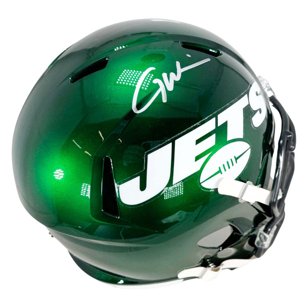 Garrett Wilson Signed New York Jets Speed Full-Size Replica Football Helmet (Fan Image 3