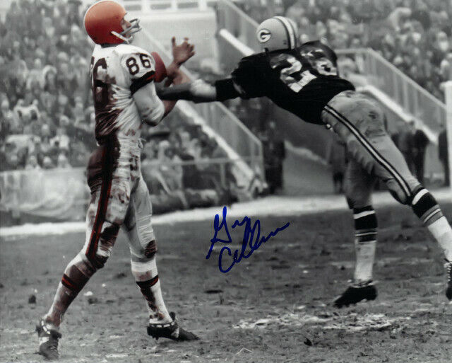 Gary Collins signed Cleveland Browns Spotlight 8x10 Photo (vs Packers) Image 1