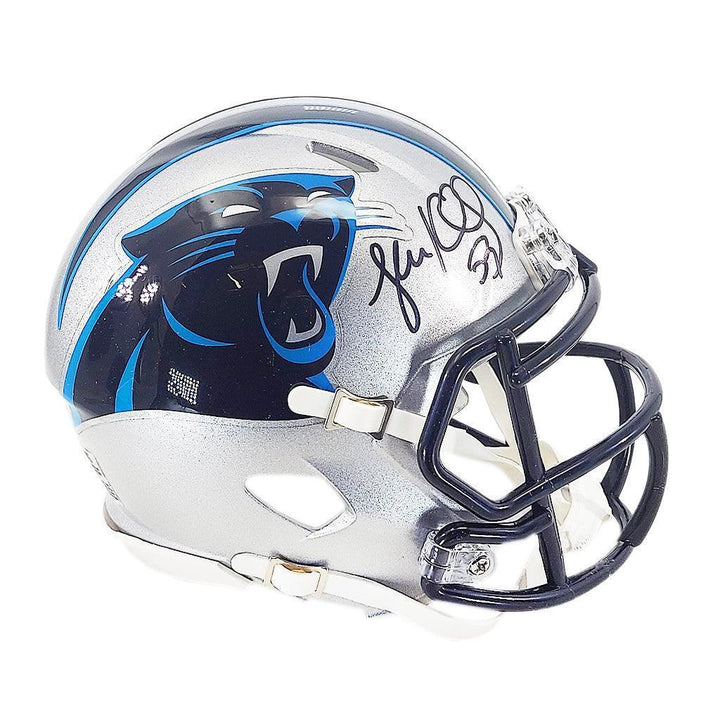 Luke Kuechly Signed Carolina Panthers Speed Mini Football Helmet (Beckett) Image 3