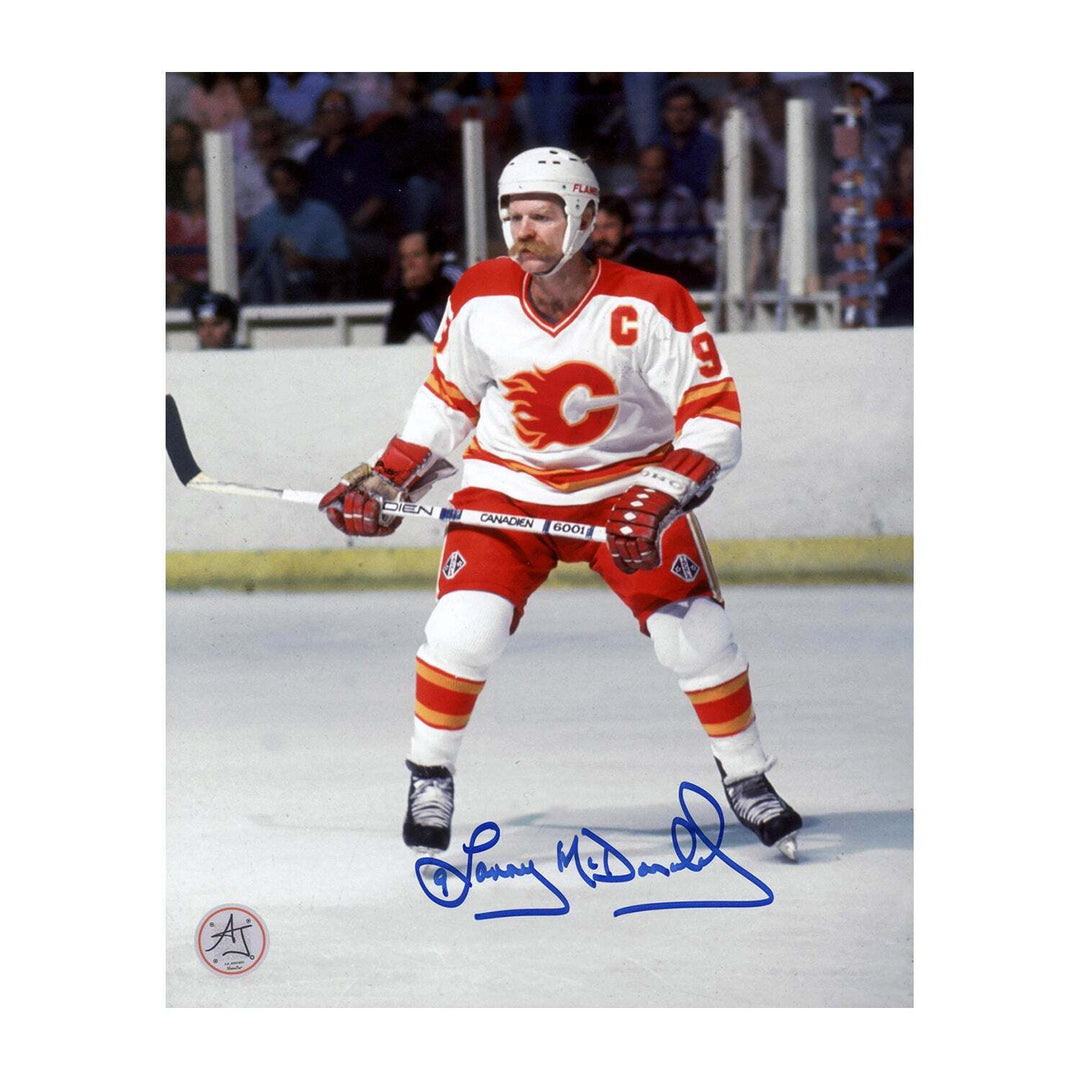 Lanny McDonald Autographed Calgary Flames Home Ice 8x10 Photo Image 1