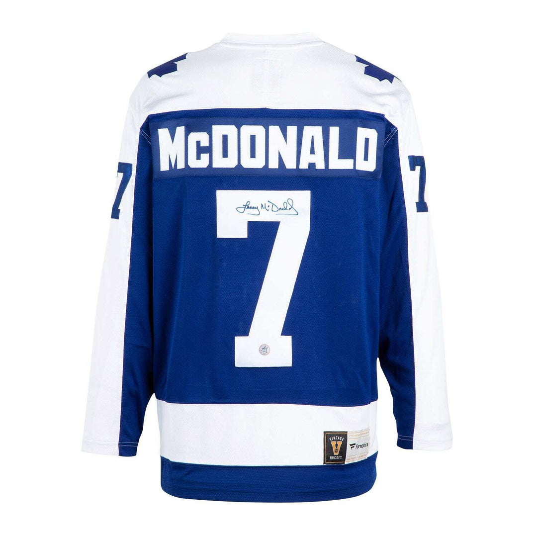 Lanny McDonald Autographed Toronto Maple Leafs Throwback Fanatics Jersey Image 1