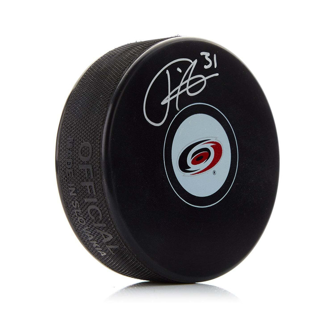 Frederik Andersen Autographed Carolina Hurricanes Hockey Puck Image 1