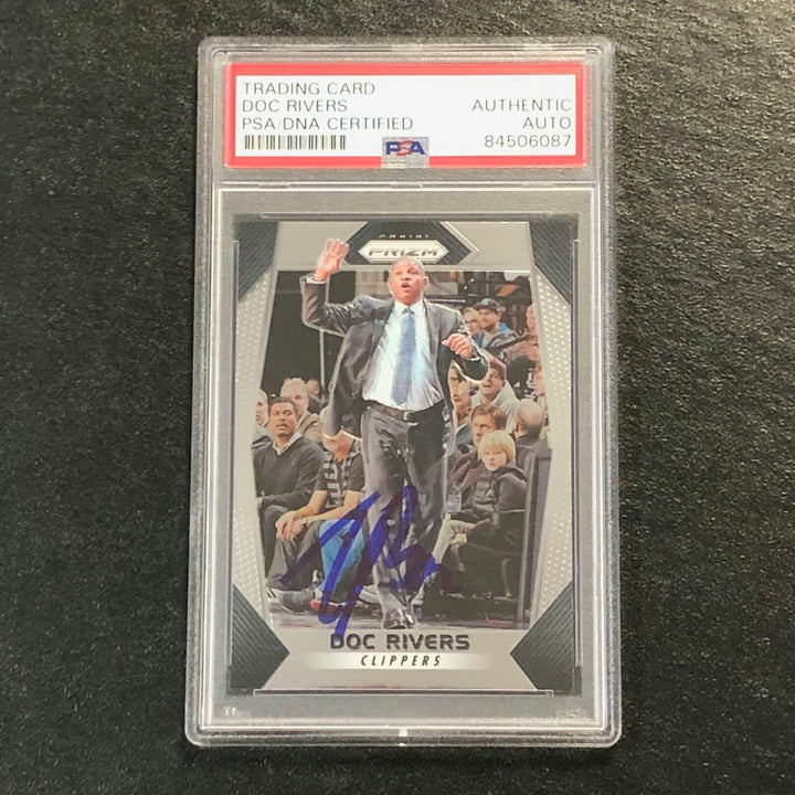 2017-18 Panini Prizm #22 Doc Rivers Signed Card AUTO PSA Slabbed Clippers Image 1
