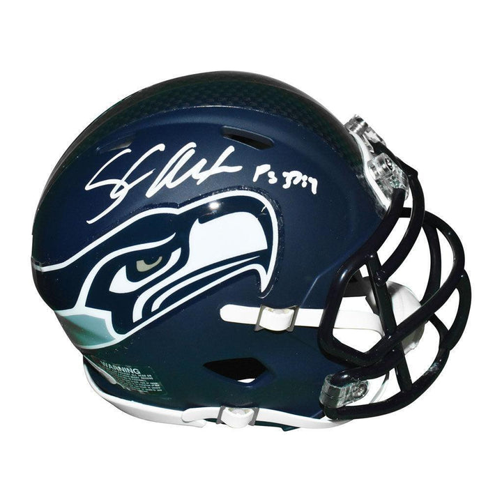 Shaun Alexander Signed Psalms Inscription Seattle Seahawks Speed Mini Football H Image 1