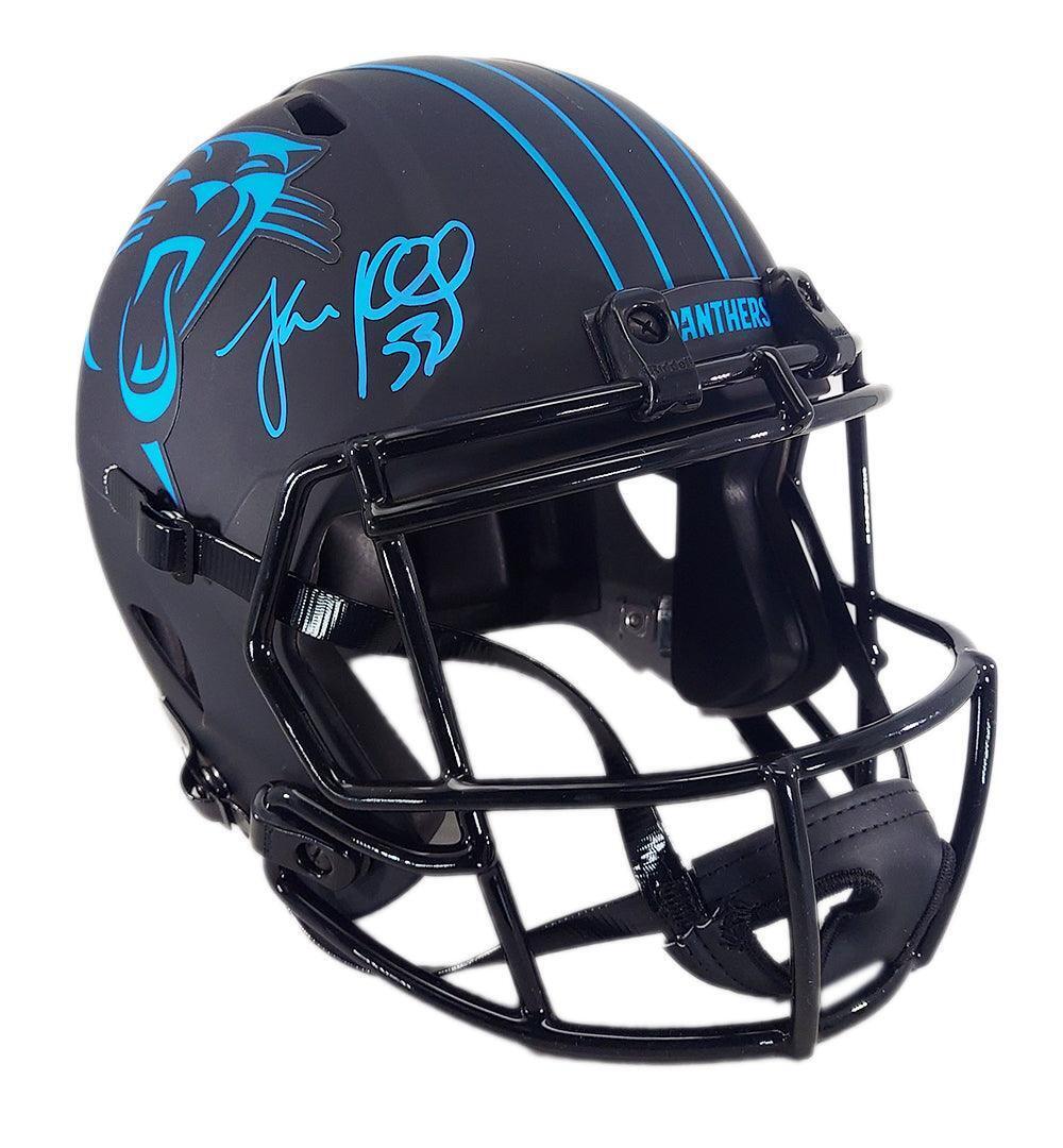 Luke Kuechly Signed Carolina Panthers Eclipse Speed Full-Size Football Helmet (B Image 2