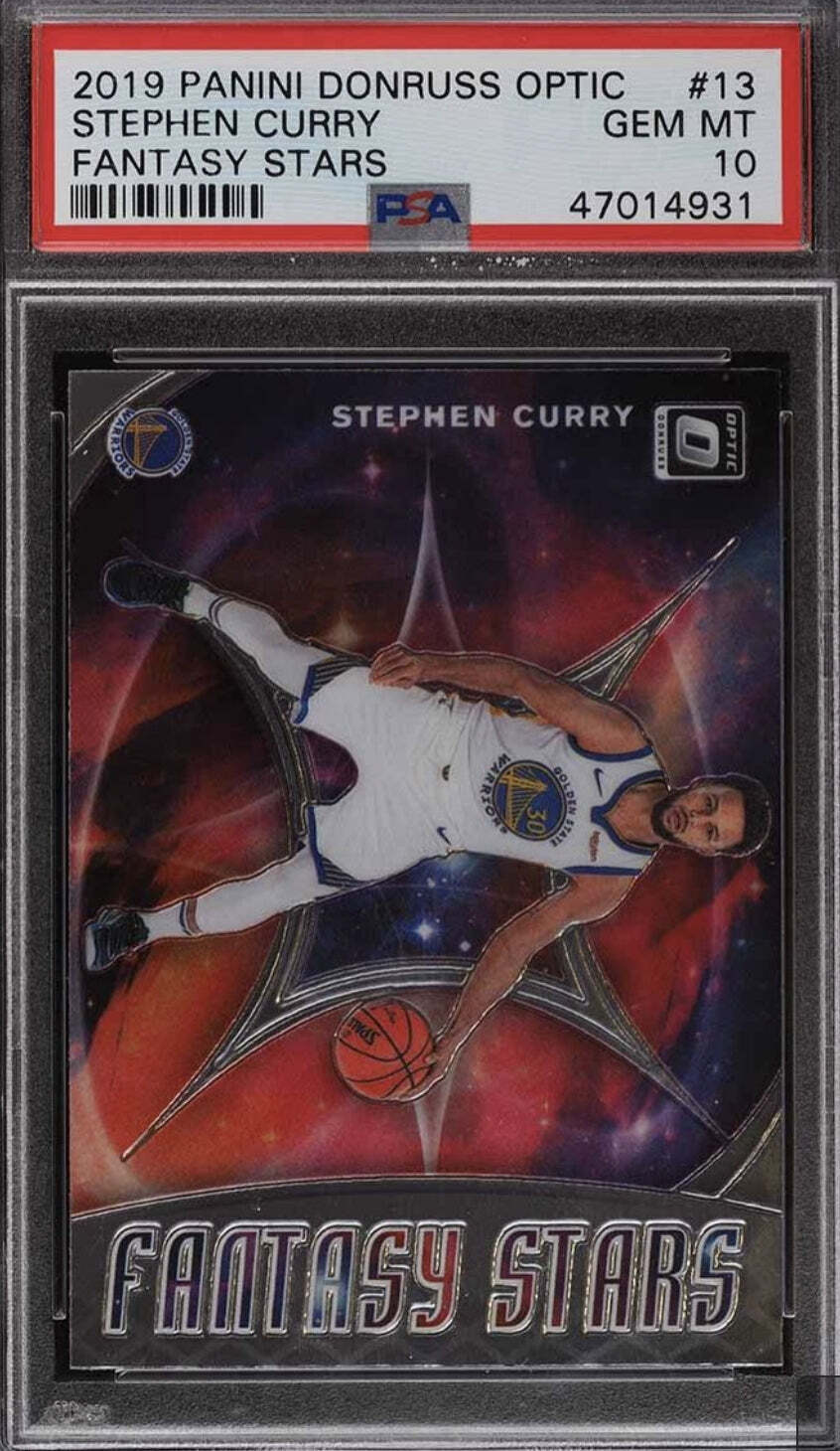 Graded 2019 Donruss Optic Stephen Curry #13 Fantasy Stars Basketball Card PSA 10 Image 1