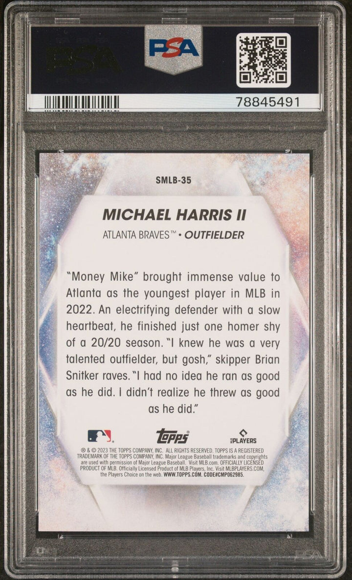 Graded 2023 Topps Michael Harris II #SMLB35 Stars of MLB RC Baseball Card PSA 10 Image 2