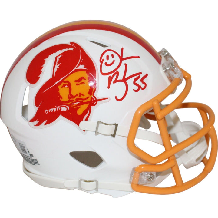 Derrick Brooks Autographed Tampa Bay Buccaneers TB Mini Helmet Beckett 44104 Image 1