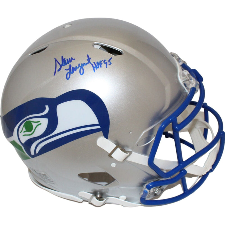Steve Largent Autographed Seattle Seahawks Authentic Helmet HOF Becklett 44041 Image 1
