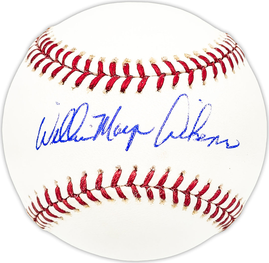 Willie Mays Aikens Autographed MLB Baseball Royals, Angels Beckett BM25206 Image 1