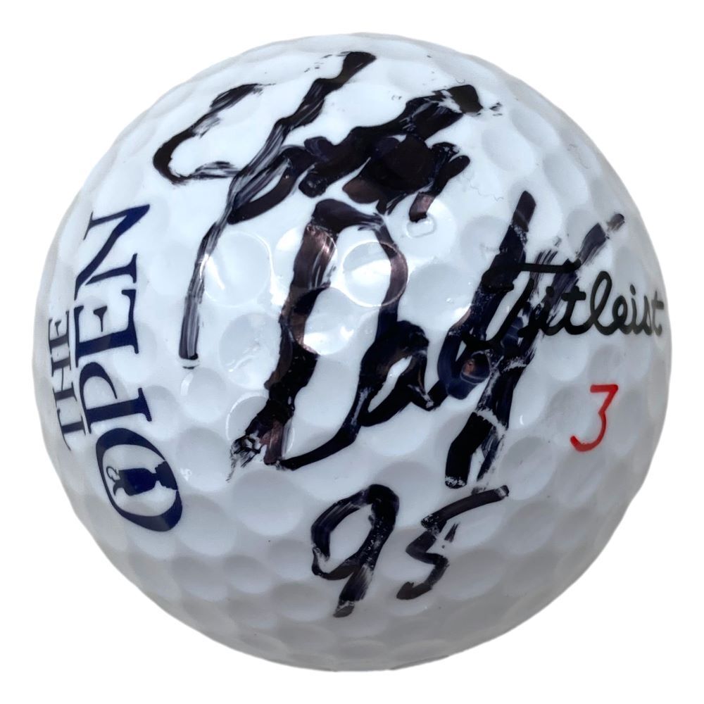 John Daly Signed The Open Titleist 3 Logo Golf Ball 95 Inscribed BAS Image 1
