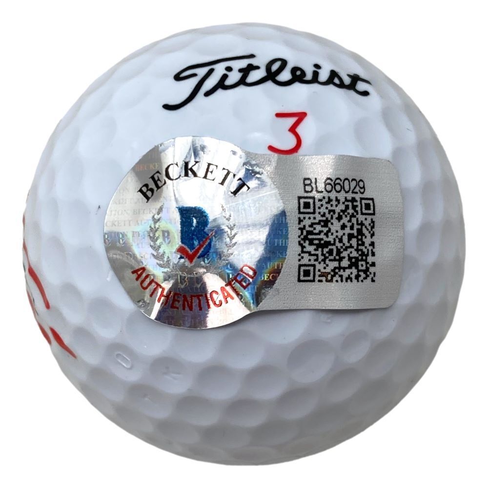 John Daly Signed The Open Titleist 3 Logo Golf Ball 95 Inscribed BAS Image 2