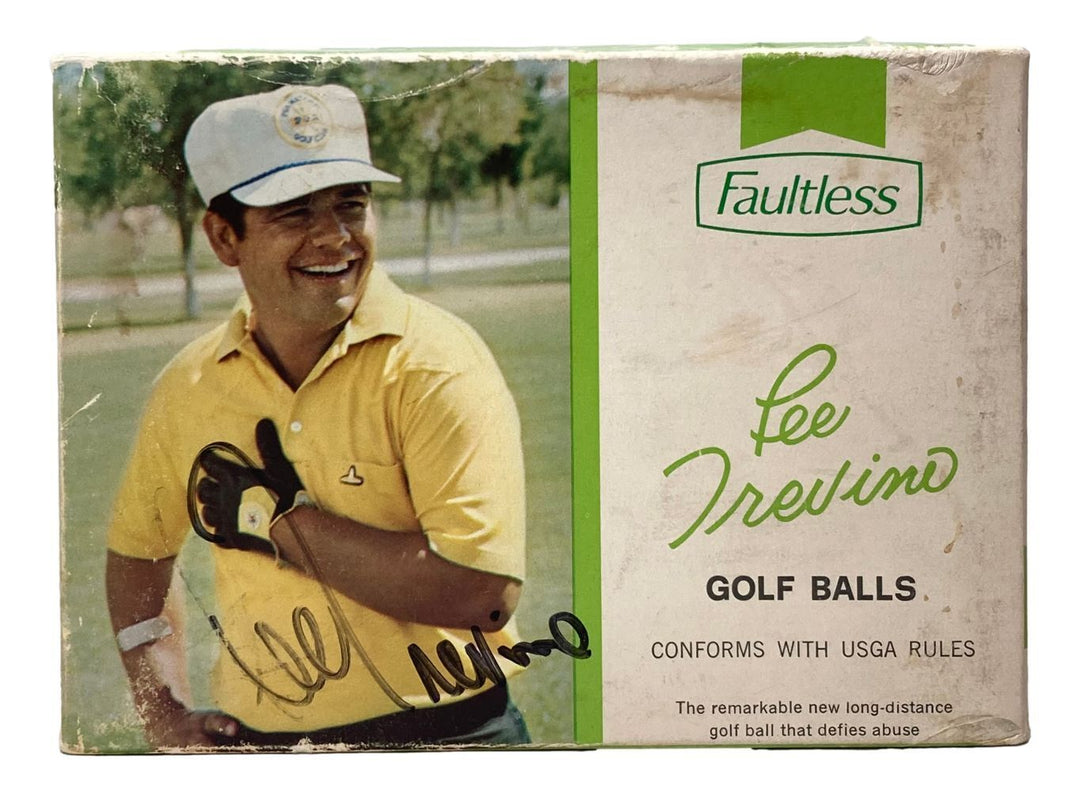 Lee Trevino Signed Faultless Golf Balls Box BAS Image 1