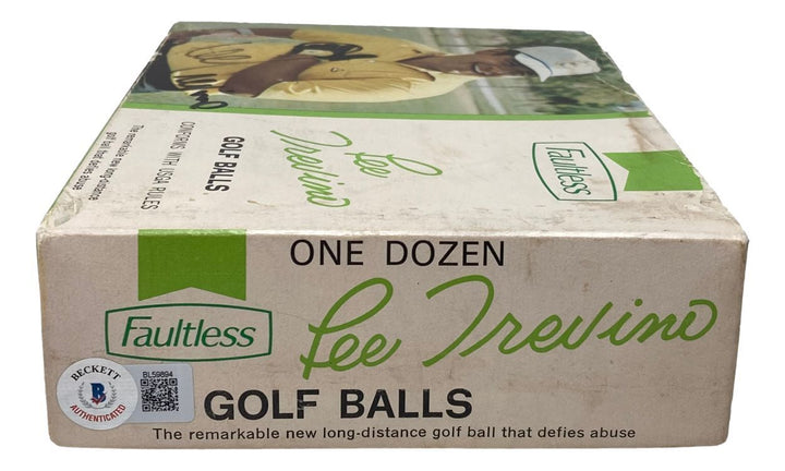 Lee Trevino Signed Faultless Golf Balls Box BAS Image 3