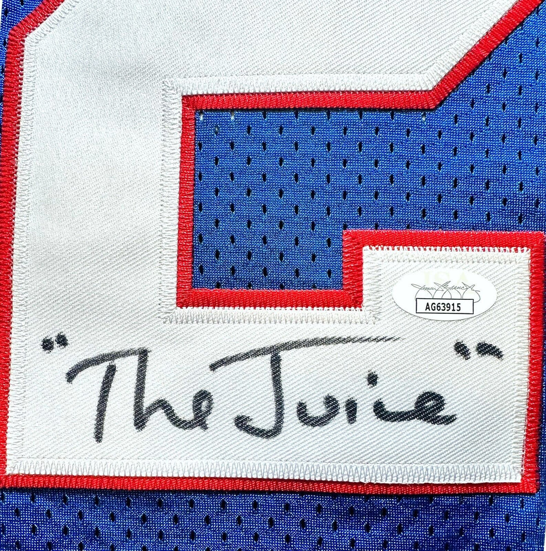 OJ Simpson Signed Inscribed "The Juice" Buffalo Bills Jersey JSA COA Blue O.J. Image 2
