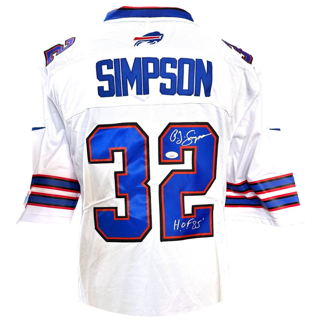 OJ Simpson Signed Inscribed "HOF 85" Buffalo Bills Jersey JSA COA White O.J. Image 1