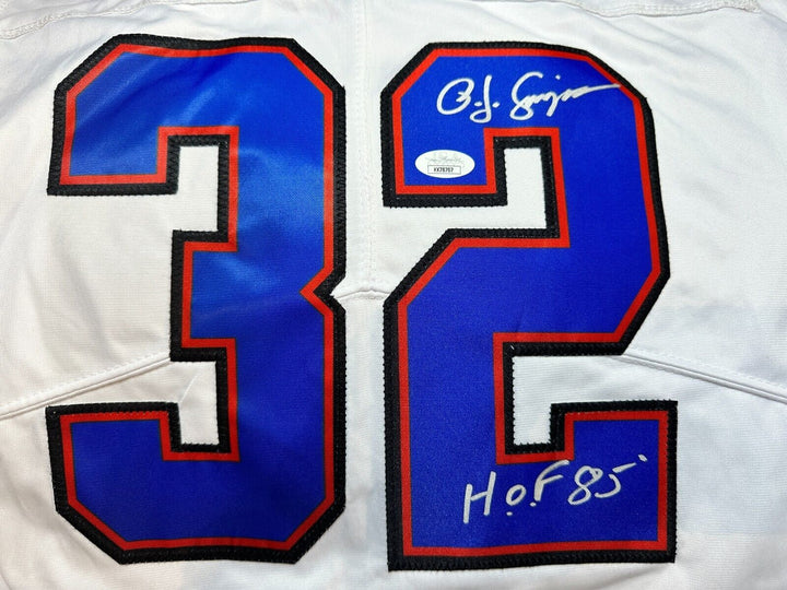 OJ Simpson Signed Inscribed "HOF 85" Buffalo Bills Jersey JSA COA White O.J. Image 2