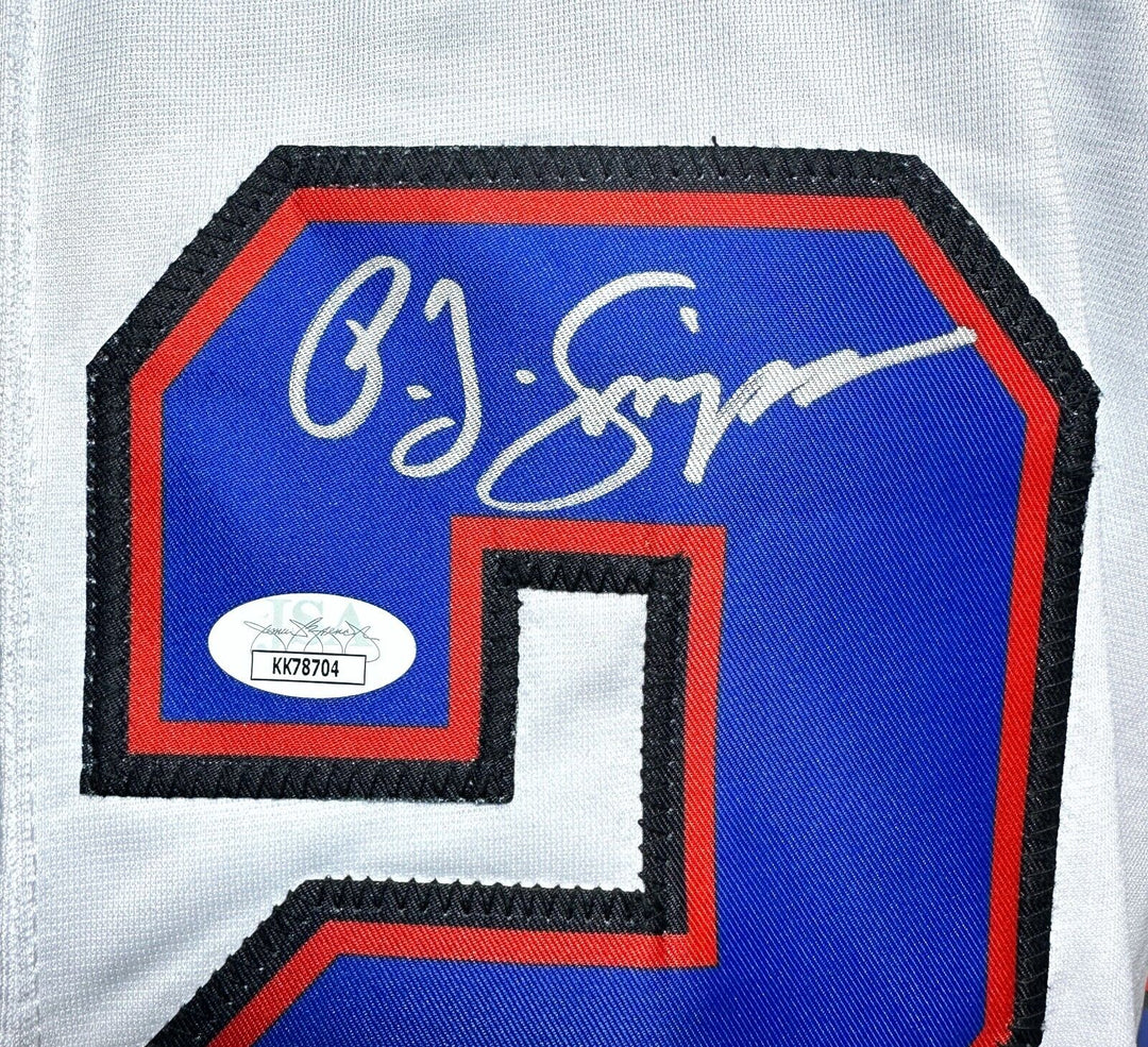 OJ Simpson Signed Inscribed "HOF 85" Buffalo Bills Jersey JSA COA White O.J. Image 3