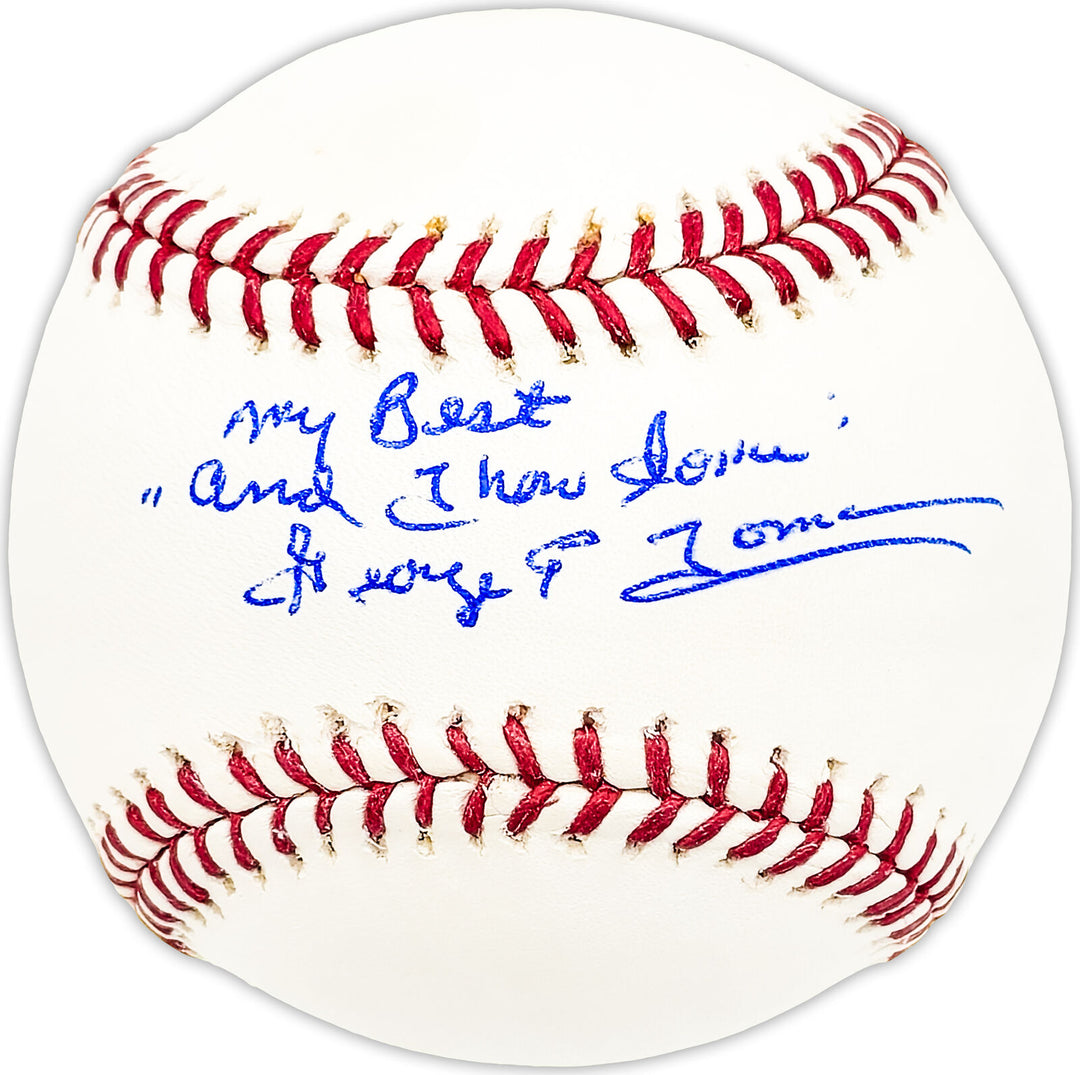 George P. Toma Autographed MLB Baseball Kansas City Royals Beckett QR #BM25114 Image 1