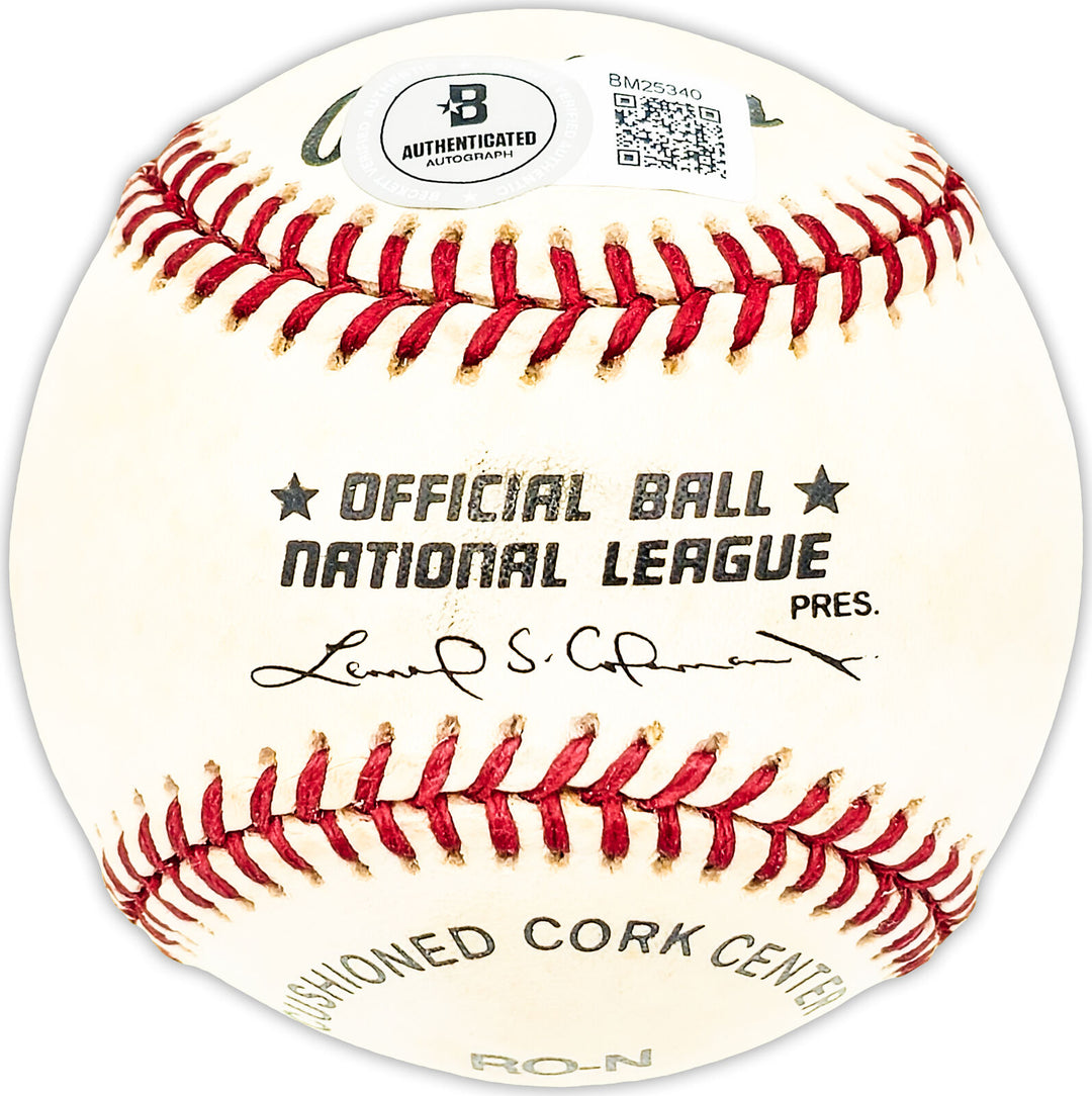 Luis Alcaraz Autographed Signed NL Baseball Dodgers, Royals Beckett QR #BM25340 Image 2