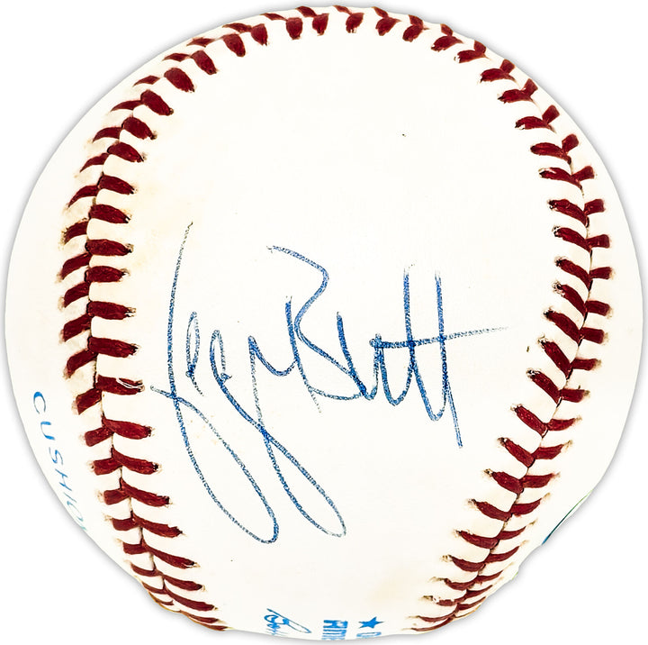 George Brett Autographed AL Baseball Kansas City Royals Beckett QR #BM25647 Image 1