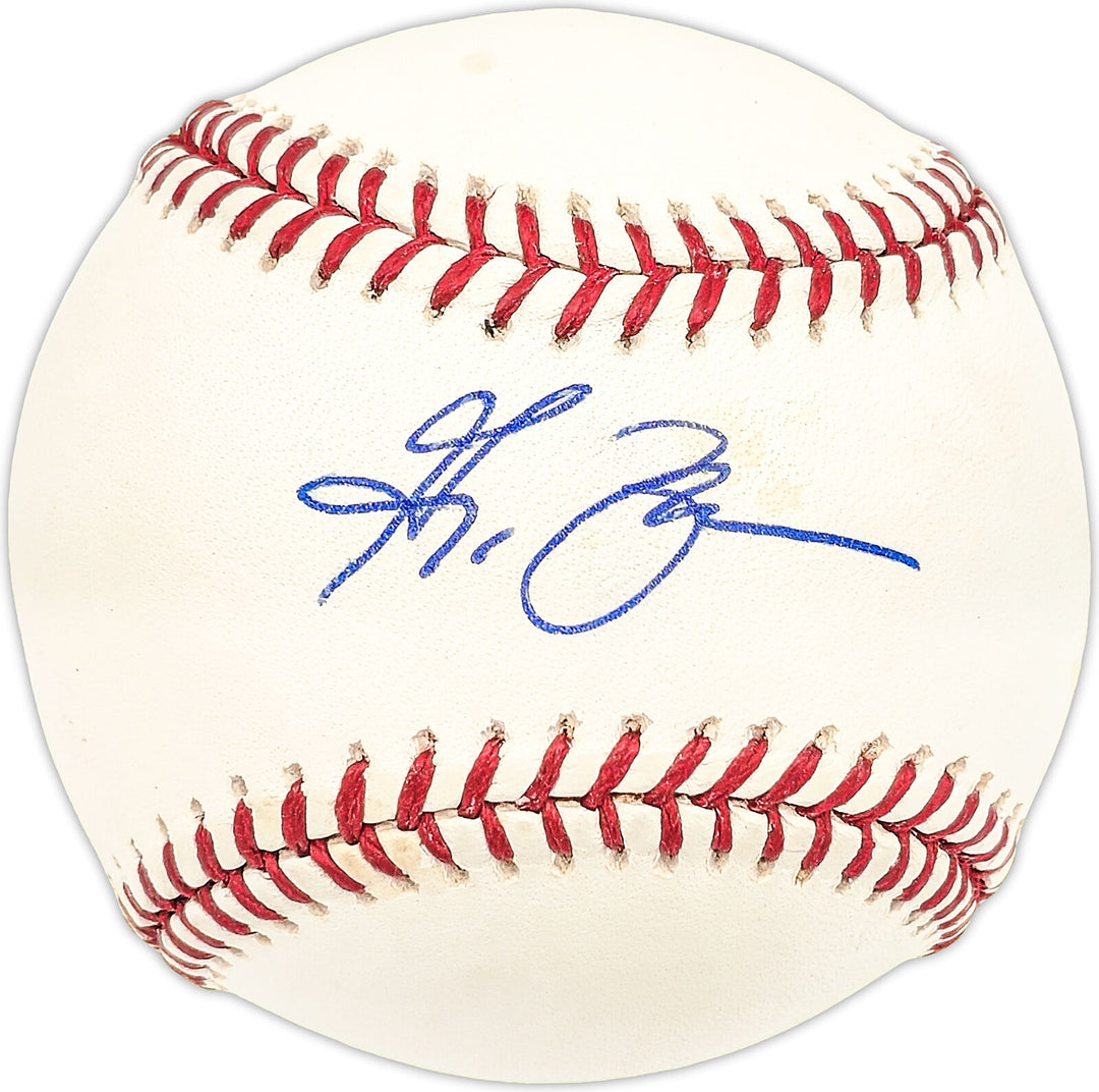 Greg Zaun Autographed MLB Baseball Blue Toronto Blue Jays, Miami Marlins 227438 Image 1