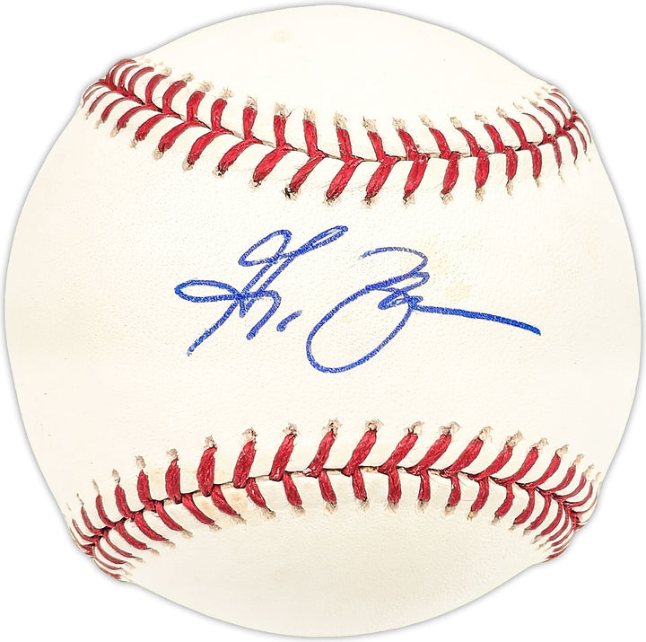 Greg Zaun Autographed MLB Baseball Blue Toronto Blue Jays, Miami Marlins 227438 Image 1