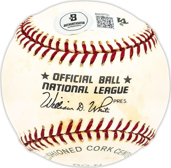 Terry Moore Autographed NL Baseball St. Louis Cardinals Beckett QR #BM25721 Image 2