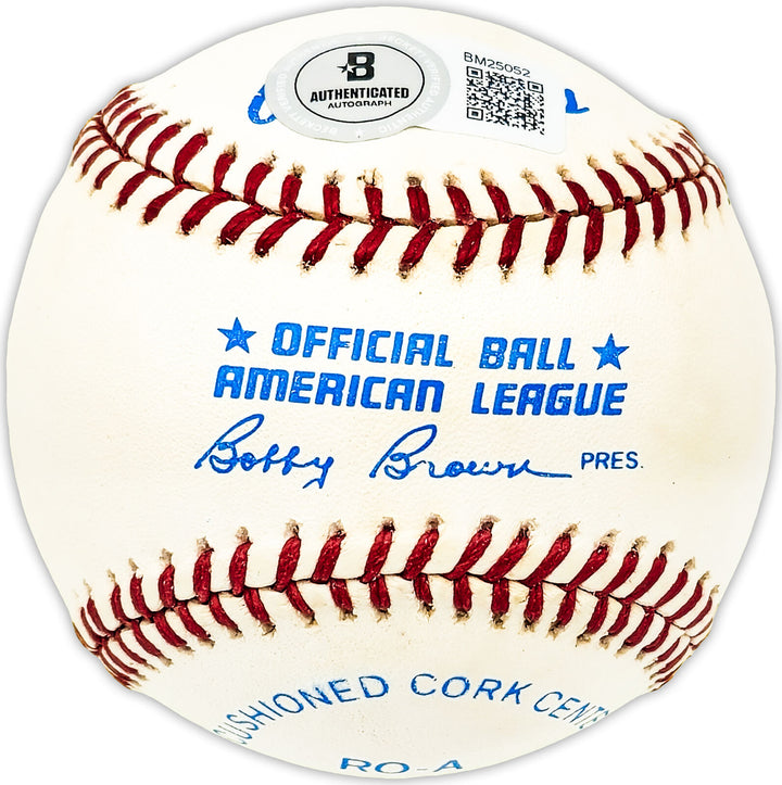 Jerry Bell Autographed Signed AL Baseball Milwaukee Brewers Beckett QR #BM25052 Image 2