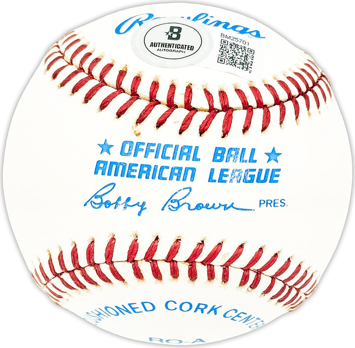 U.L. Washington Autographed AL Baseball Kansas City Royals Beckett QR #BM25701 Image 2