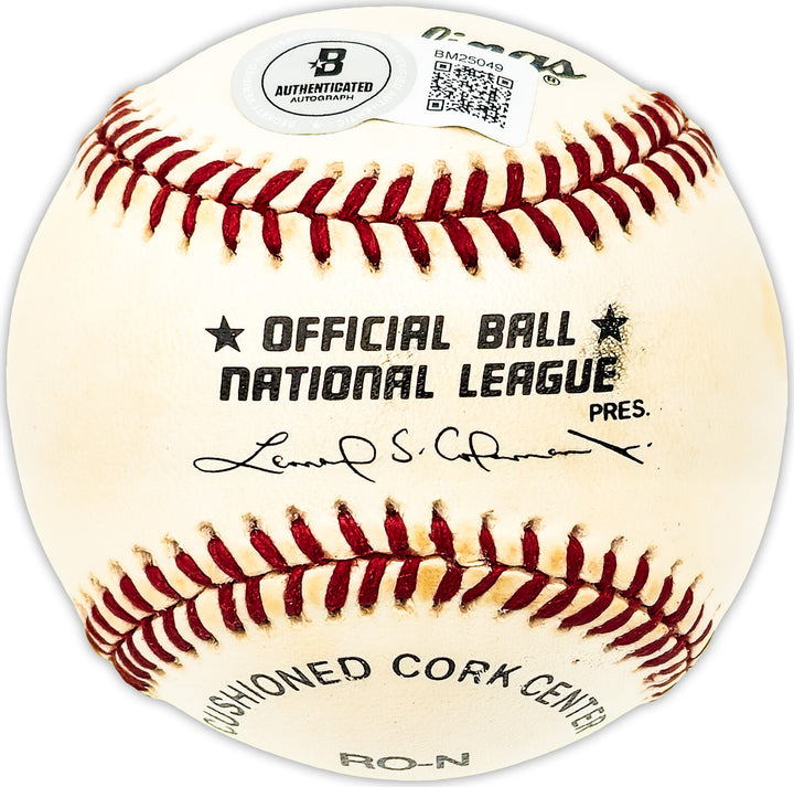 Larry Walker Autographed Official NL Baseball Expos, Rockies Beckett QR #BM25049 Image 2