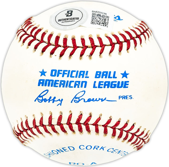 Bill Bates Autographed Signed AL Baseball Reds, Brewers Beckett QR #BM25538 Image 2